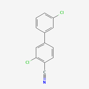 molecular formula C13H7Cl2N B582239 2-Chloro-4-(3-chlorophenyl)benzonitrile CAS No. 1355247-47-0