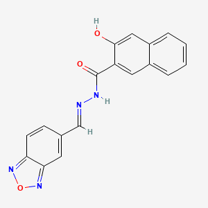 molecular formula C18H12N4O3 B5822402 N'-[(E)-2,1,3-BENZOXADIAZOL-5-YLMETHYLENE]-3-HYDROXY-2-NAPHTHOHYDRAZIDE 