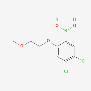 molecular formula C9H11BCl2O4 B582241 4,5-Dichloro-2-(2-methoxyethoxy)phenylboronic acid CAS No. 1256354-99-0