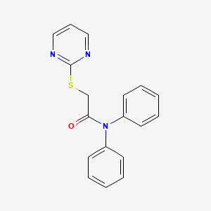 molecular formula C18H15N3OS B5822432 N,N-diphenyl-2-pyrimidin-2-ylsulfanylacetamide 