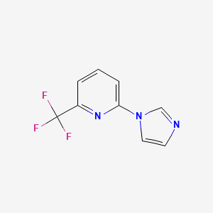 molecular formula C9H6F3N3 B582246 2-(1H-Imidazol-1-yl)-6-(trifluoromethyl)pyridine CAS No. 1215266-61-7