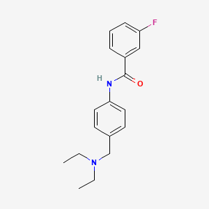molecular formula C18H21FN2O B5822478 N-[4-(diethylaminomethyl)phenyl]-3-fluorobenzamide 