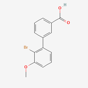 molecular formula C14H11BrO3 B582249 2'-Bromo-3'-methoxybiphenyl-3-carboxylic acid CAS No. 1215206-07-7