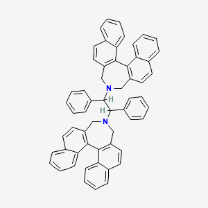 molecular formula C58H44N2 B582250 11bR,11/'bR)-4,4/'-[(1S,2S)-1,2-diphenyl-1,2-ethanediyl]bis[4,5-dihydro-H-Dinaphth[2,1-c:1/',2/'-e] CAS No. 1256952-84-7