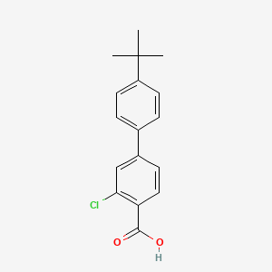 molecular formula C17H17ClO2 B582251 2-Chloro-4-(4-T-butylphenyl)benzoic acid CAS No. 1261955-02-5