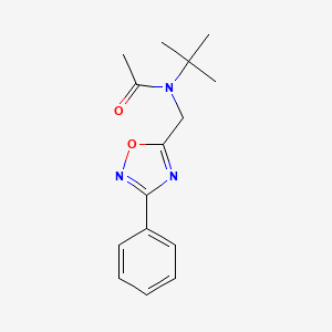 molecular formula C15H19N3O2 B5822512 N-tert-butyl-N-[(3-phenyl-1,2,4-oxadiazol-5-yl)methyl]acetamide 