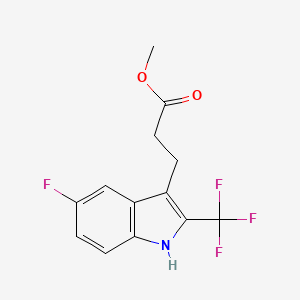 molecular formula C13H11F4NO2 B582252 Methyl 3-(5-fluoro-2-(trifluoromethyl)-1H-indol-3-yl)propanoate CAS No. 1223418-35-6