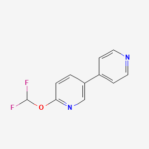 molecular formula C11H8F2N2O B582261 6-(Difluoromethoxy)-3,4'-bipyridine CAS No. 1214367-90-4