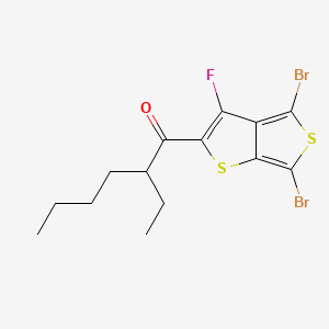 molecular formula C14H15Br2FOS2 B582262 1-(4,6-二溴-3-氟噻吩[3,4-b]噻吩-2-基)-2-乙基己酮 CAS No. 1352743-83-9