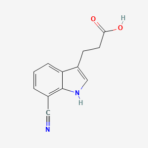 molecular formula C12H10N2O2 B582263 3-(7-cyano-1H-indol-3-yl)propanoic acid CAS No. 1223748-52-4