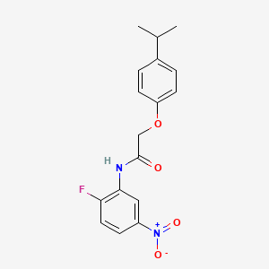 molecular formula C17H17FN2O4 B5822689 N-(2-fluoro-5-nitrophenyl)-2-[4-(propan-2-yl)phenoxy]acetamide 