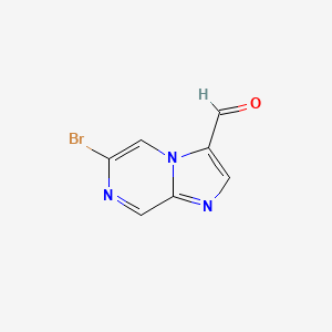 molecular formula C7H4BrN3O B582271 6-Bromoimidazo[1,2-a]pyrazine-3-carbaldehyde CAS No. 1208084-47-2