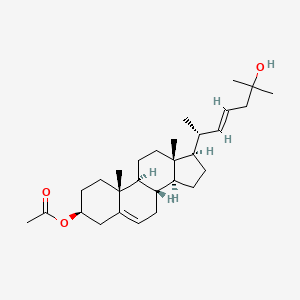 molecular formula C29H46O3 B582273 22-脱氢 25-羟基胆固醇 3-乙酸酯 CAS No. 157171-88-5