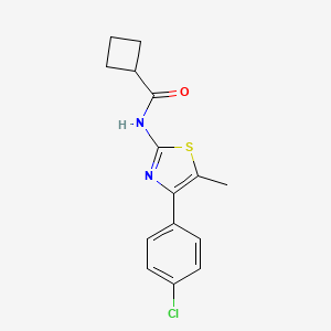molecular formula C15H15ClN2OS B5822788 N-[4-(4-CHLOROPHENYL)-5-METHYL-13-THIAZOL-2-YL]CYCLOBUTANECARBOXAMIDE 