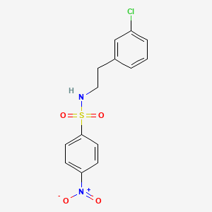molecular formula C14H13ClN2O4S B5822871 N-[2-(3-CHLOROPHENYL)ETHYL]-4-NITROBENZENE-1-SULFONAMIDE 