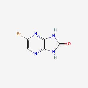 molecular formula C5H3BrN4O B582288 5-溴-1H-咪唑并[4,5-b]吡嗪-2(3H)-酮 CAS No. 1260763-85-6