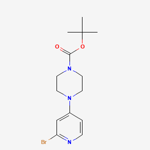 molecular formula C14H20BrN3O2 B582289 tert-Butyl 4-(2-bromopyridin-4-yl)piperazine-1-carboxylate CAS No. 1266118-96-0