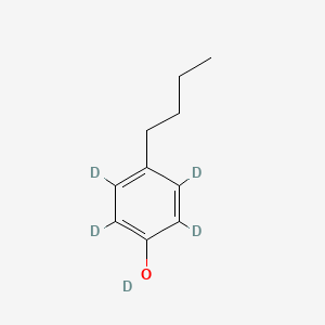 molecular formula C10H14O B582293 1-丁基-2,3,5,6-十四氘代-4-氘代氧苯 CAS No. 1219795-04-6