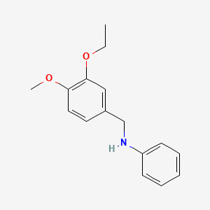 molecular formula C16H19NO2 B5822931 N-(3-ETHOXY-4-METHOXYBENZYL)-N-PHENYLAMINE 