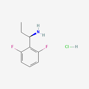 molecular formula C9H12ClF2N B582294 (R)-1-(2,6-DIFLUOROPHENYL)PROPAN-1-AMINE hydrochloride CAS No. 1217449-47-2