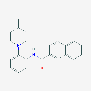 molecular formula C23H24N2O B5822970 N-[2-(4-methylpiperidin-1-yl)phenyl]naphthalene-2-carboxamide 