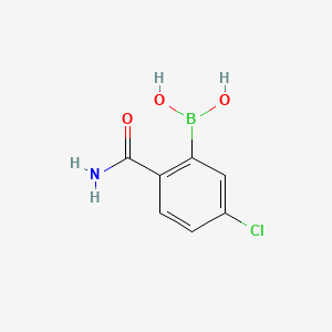 molecular formula C7H7BClNO3 B582302 (2-Carbamoyl-5-chlorophenyl)boronic acid CAS No. 1313617-51-4
