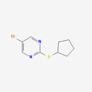 molecular formula C9H11BrN2S B582304 5-溴-2-(环戊基硫基)嘧啶 CAS No. 1330750-21-4