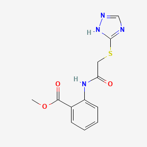 molecular formula C12H12N4O3S B5823043 METHYL 2-{[2-(1H-1,2,4-TRIAZOL-3-YLSULFANYL)ACETYL]AMINO}BENZOATE 