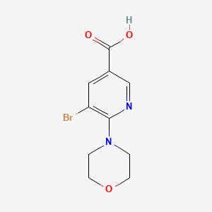 molecular formula C10H11BrN2O3 B582307 5-Bromo-6-morpholinonicotinic acid CAS No. 1216637-77-2