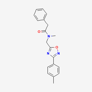 molecular formula C19H19N3O2 B5823135 N-methyl-N-[[3-(4-methylphenyl)-1,2,4-oxadiazol-5-yl]methyl]-2-phenylacetamide 