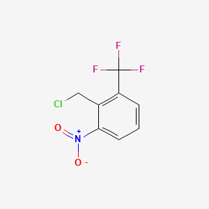 molecular formula C8H5ClF3NO2 B582314 2-(Chloromethyl)-1-nitro-3-(trifluoromethyl)benzene CAS No. 1227582-39-9