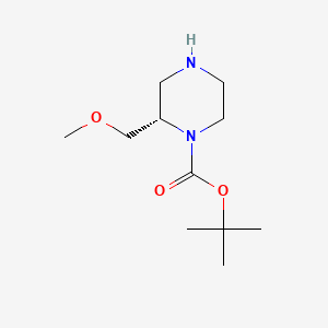 molecular formula C11H22N2O3 B582316 (S)-tert-Butyl 2-(methoxymethyl)piperazine-1-carboxylate CAS No. 1217728-72-7