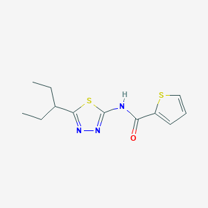 molecular formula C12H15N3OS2 B5823183 N-[5-(pentan-3-yl)-1,3,4-thiadiazol-2-yl]thiophene-2-carboxamide 