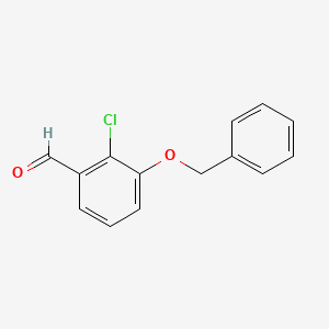 molecular formula C14H11ClO2 B582321 3-(苄氧基)-2-氯苯甲醛 CAS No. 1234323-23-9
