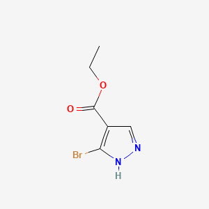 molecular formula C6H7BrN2O2 B582322 Ethyl 3-bromo-1H-pyrazole-4-carboxylate CAS No. 1353100-91-0