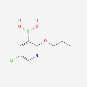molecular formula C8H11BClNO3 B582329 (5-氯-2-丙氧基吡啶-3-基)硼酸 CAS No. 1217501-43-3