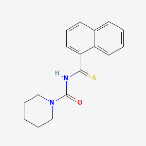 molecular formula C17H18N2OS B5823301 N-(naphthalene-1-carbothioyl)piperidine-1-carboxamide 