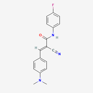 molecular formula C18H16FN3O B5823337 (E)-2-cyano-3-[4-(dimethylamino)phenyl]-N-(4-fluorophenyl)prop-2-enamide 