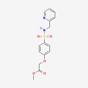 molecular formula C15H16N2O5S B5823352 methyl (4-{[(2-pyridinylmethyl)amino]sulfonyl}phenoxy)acetate 