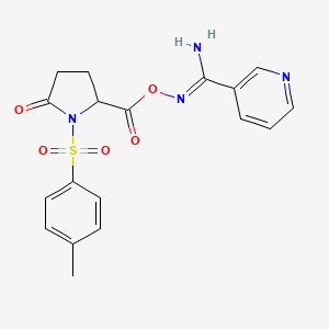 molecular formula C18H18N4O5S B5823401 [(Z)-[amino(pyridin-3-yl)methylidene]amino] 1-(4-methylphenyl)sulfonyl-5-oxopyrrolidine-2-carboxylate 