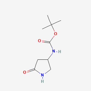 molecular formula C9H16N2O3 B582351 tert-Butyl (5-oxopyrrolidin-3-yl)carbamate CAS No. 1245648-84-3