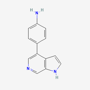 molecular formula C13H11N3 B582352 4-(1H-pyrrolo[2,3-c]pyridin-4-yl)aniline CAS No. 1357094-59-7