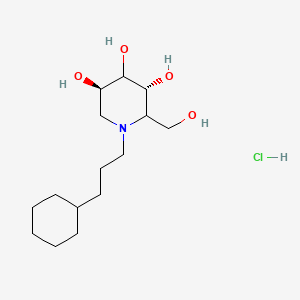 molecular formula C15H30ClNO4 B582354 N-Cyclohexylpropyl Deoxynojirimycin, Hydrochloride CAS No. 1221793-31-2