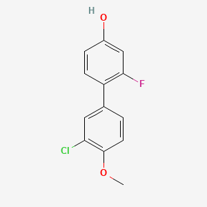 B582355 4-(3-Chloro-4-methoxyphenyl)-3-fluorophenol CAS No. 1261946-56-8