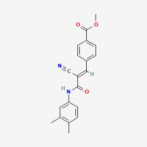 molecular formula C20H18N2O3 B5823576 methyl 4-[(E)-2-cyano-3-(3,4-dimethylanilino)-3-oxoprop-1-enyl]benzoate 