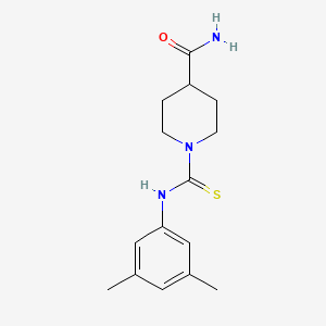 molecular formula C15H21N3OS B5823591 1-[(3,5-Dimethylphenyl)carbamothioyl]piperidine-4-carboxamide 