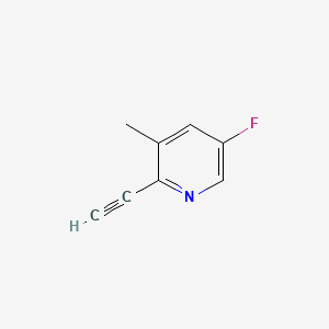 molecular formula C8H6FN B582360 2-乙炔基-5-氟-3-甲基吡啶 CAS No. 1372103-93-9