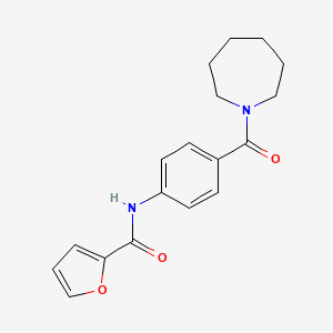 molecular formula C18H20N2O3 B5823604 N-[4-(azepane-1-carbonyl)phenyl]furan-2-carboxamide 