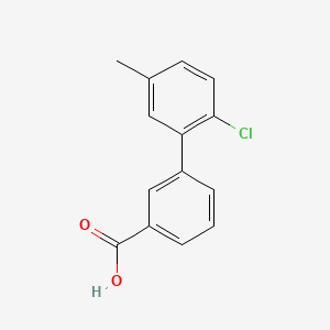 molecular formula C14H11ClO2 B582363 2'-Chloro-5'-methylbiphenyl-3-carboxylic acid CAS No. 1215206-22-6