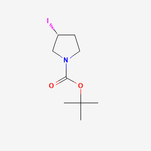 molecular formula C9H16INO2 B582365 tert-Butyl (3R)-3-iodopyrrolidine-1-carboxylate CAS No. 1234576-86-3